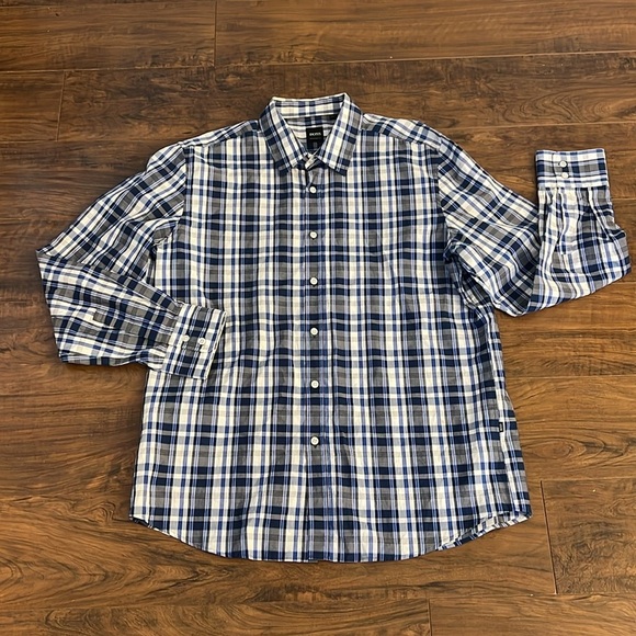 Hugo Boss Regular Fit Plaid Cotton Button Down, sz. XL. - Picture 2 of 11